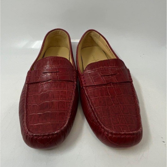 Cole Haan Red Leather Driving shoes Leather Size 8 - Picture 6 of 7